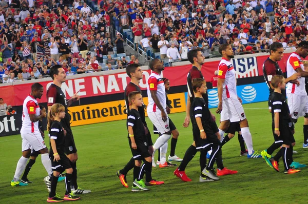 Fußballteam Gastgeber Trinidad Tobago Auf Dem Everbank Field Jacksonville Florida — Stockfoto