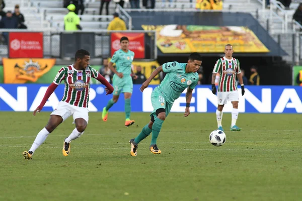 Fluminense Barcelona Podczas Pucharu Florydy Stadionie Spectrum Stycznia 2018 Orlando — Zdjęcie stockowe