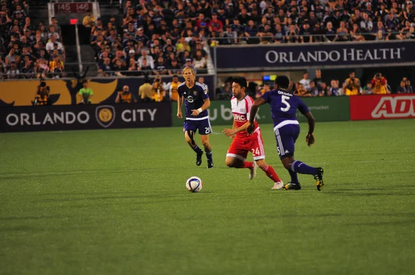 Orlando City Hospeda Galaxy Estádio Mundial Camping Orlando Florida Maio — Fotografia de Stock