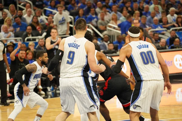 Orlando Magic Hosts Toronto Rapters Nba Playoff Στο Amway Arena — Φωτογραφία Αρχείου