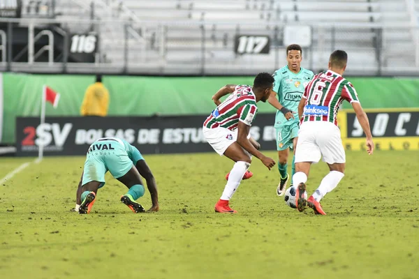 Fluminense Barcelona Durante Copa Flórida Spectrum Stadium Janeiro 2018 Orlando — Fotografia de Stock