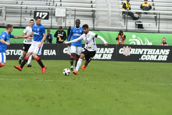 Rangers Corinthians Durante Copa Flórida Spectrum Stadium Janeiro 2018 Orlando — Fotografia de Stock