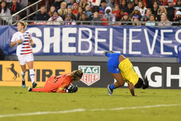 Фінал Кубка Shebelieves Usa Brazil Raymond James Stadium Tampa Florida — стокове фото