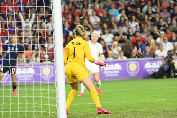 Usa Anglie Zápas Během 2020 Shebelieves Cup Stadionu Exploria Orlando — Stock fotografie