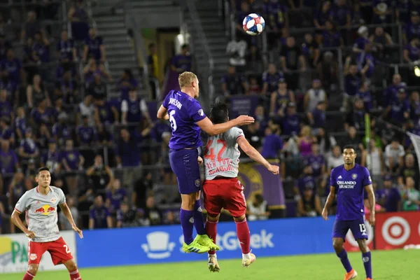 Orlando City 21 Temmuz 2019 tarihinde Florida, Orlando 'da Exploria Stadyumu' nda New York Red Bulls 'a ev sahipliği yaptı..