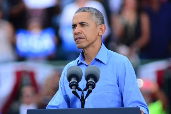 Presidente Barack Obama Habla Mitin Campaña Estadio Heritage Park Osceola — Foto de Stock