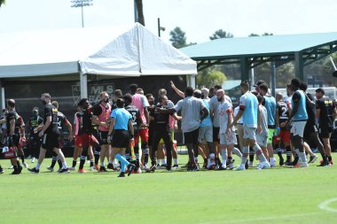 Toronto FC, 13 Temmuz 2020 tarihinde Orlando Florida 'daki ESPN Wild World of Sports' ta düzenlenen MLS Back Tournament sırasında D.C. United ile karşılaştı. Fotoğraf: Marty Jean-Louis