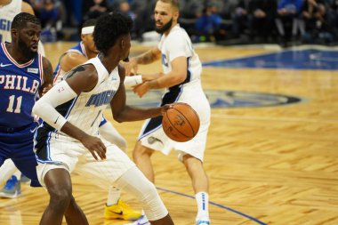 Orlando Magic, Philadelphia 76ers 'ı 13 Kasım 2019 Çarşamba günü Amway Center' da ağırlamaktadır. Fotoğraf: Marty Jean-Louis