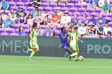 Orlando Pride 21 Temmuz 2018 'de Orlando Florida' daki Exploria Stadyumu 'nda Seattle Reign FC' ye ev sahipliği yapmaktadır. Fotoğraf: Marty Jean-Louis