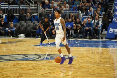 Orlando Magic, Philadelphia 76ers 'ı 13 Kasım 2019 Çarşamba günü Amway Center' da ağırlamaktadır. Fotoğraf: Marty Jean-Louis