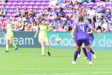 Orlando Pride 21 Temmuz 2018 'de Orlando Florida' daki Exploria Stadyumu 'nda Seattle Reign FC' ye ev sahipliği yapmaktadır. Fotoğraf: Marty Jean-Louis