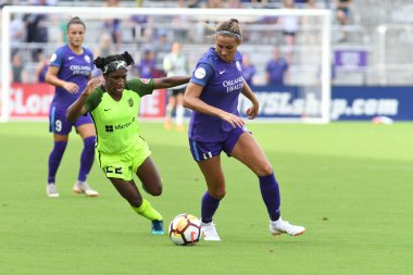Orlando Pride 21 Temmuz 2018 'de Orlando Florida' daki Exploria Stadyumu 'nda Seattle Reign FC' ye ev sahipliği yapmaktadır. Fotoğraf: Marty Jean-Louis
