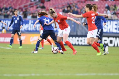 Japonya, İngiltere 'ye karşı Raymond James Stadyumu' nda 5 Mart 2019 'da Tampa Florida' da. 