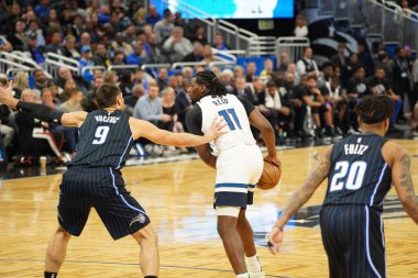 Orlando Magic 28 Şubat 2020 tarihinde Orlando Florida 'da Amway Center' da Minnesota Timberwolves 'a ev sahipliği yapar..  