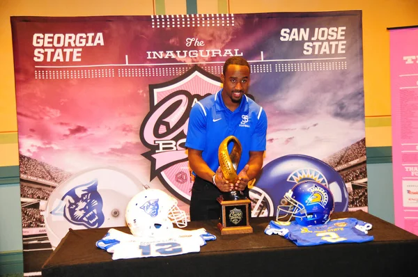 Georgia State Football Zespół Przygotowuje Się Cure Bowl Jak Twarz — Zdjęcie stockowe