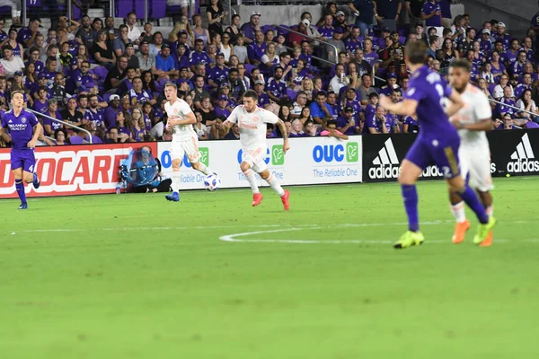 Orlando City Hospeda Atlanta United Exploria Stadium Agosto 2018 Orlando — Fotografia de Stock