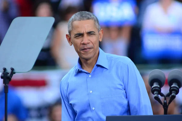 President Barack Obama Talar Vid Ett Kampanjmöte Osceola Heritage Park — Stockfoto