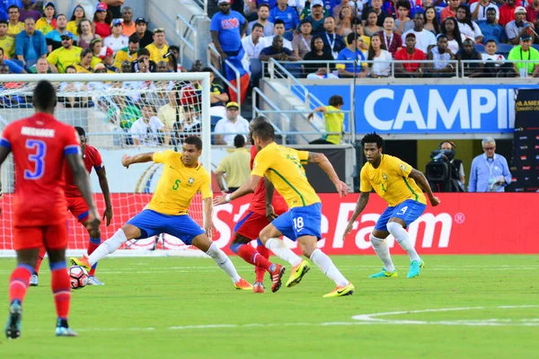 Brasil Enfrenta Haití Durante Copa América Centenario Orlando Florida Camping —  Fotos de Stock