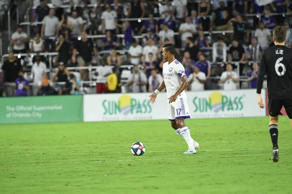 Orlando City Hospeda Sporting Kansas Exploria Stadium Quarta Feira Agosto — Fotografia de Stock