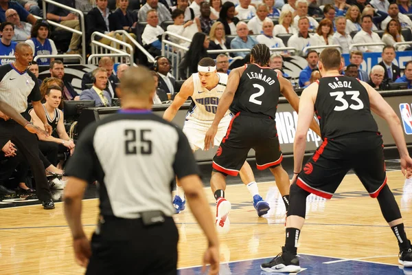 Orlando Magic Hospeda Toronto Rapters Durante Playoff Nba Amway Arena — Fotografia de Stock