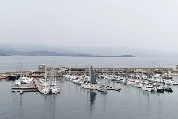 Vista Barcos Atracados Puerto — Foto de Stock