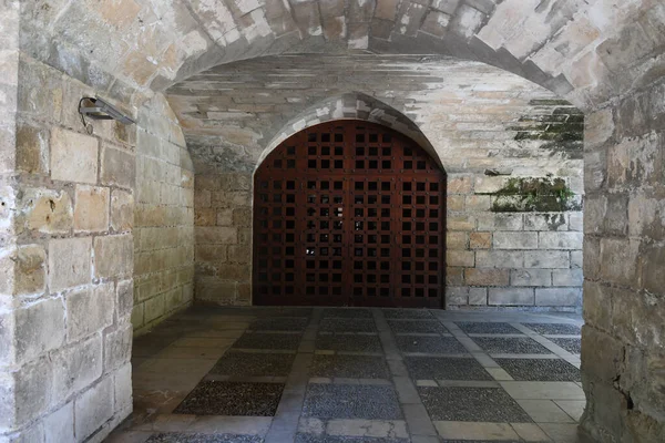 Veduta Del Vecchio Corridoio Con Archi Della Fortezza — Foto Stock