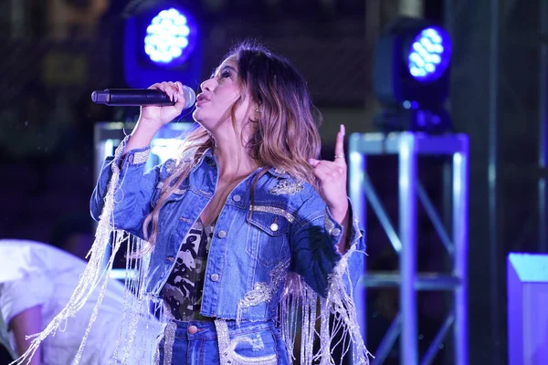 Şarkıcı Ally Brooke Maç Sonrası Konseri Pepsi Tarafından Şubat 2020 — Stok fotoğraf