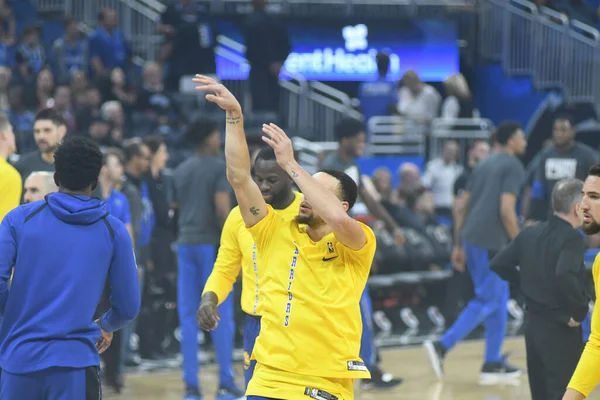 Orlando Magic Gastheer Van Golden State Warriors Het Amway Center — Stockfoto