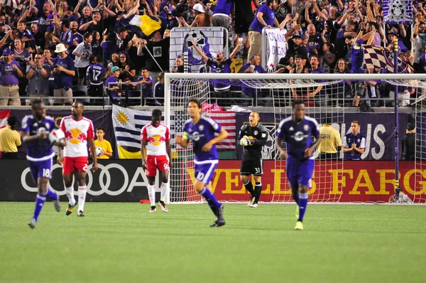 Orlando City Värd För New York Red Bulls Camping World — Stockfoto