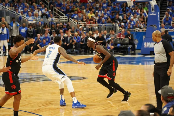 Orlando Magic Hosts Toronto Rapters Během Prvního Kola Play Nba — Stock fotografie