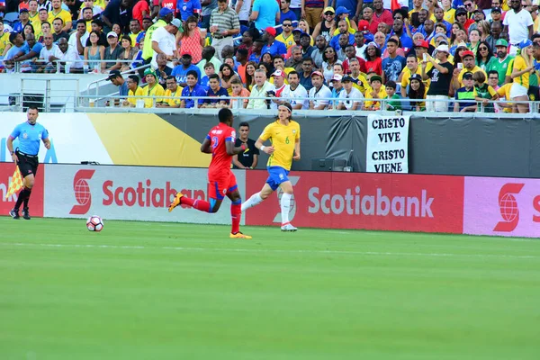 Brasil Enfrenta Haití Durante Copa América Centenario Orlando Florida Camping — Foto de Stock