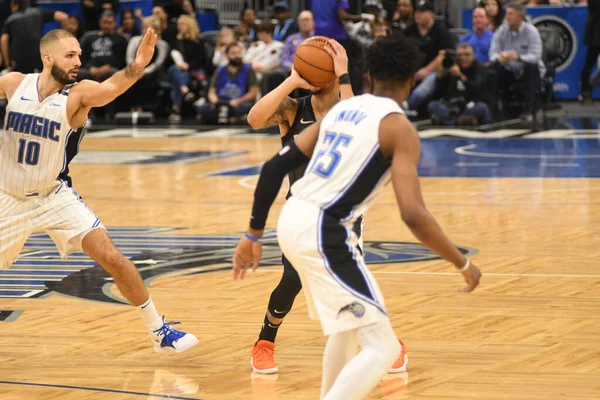 Orlando Magic Hostí Brooklyn Nets Amway Center Orlandu Floridě Února — Stock fotografie