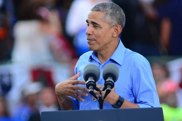 Presidente Barack Obama Habla Mitin Campaña Estadio Heritage Park Osceola — Foto de Stock