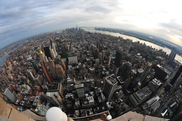 Vidvinkel Utsikt Över New York City Den Maj 2016 — Stockfoto