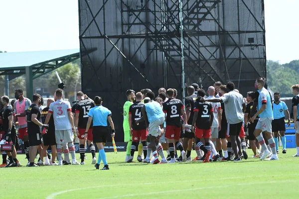 Toronto FC, 13 Temmuz 2020 tarihinde Orlando Florida 'daki ESPN Wild World of Sports' ta düzenlenen MLS Back Tournament sırasında D.C. United ile karşılaştı. Fotoğraf: Marty Jean-Louis