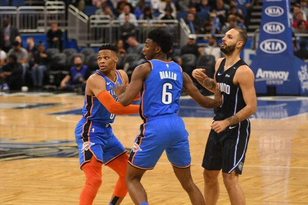 Orlando Magic Värd För Oklahomacity Thunder Amway Center Orlando Florida — Stockfoto