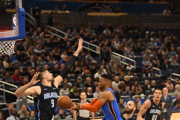 Orlando Magic Hostí Oklahomacity Thunder Amway Center Orlandu Floridě Ledna — Stock fotografie