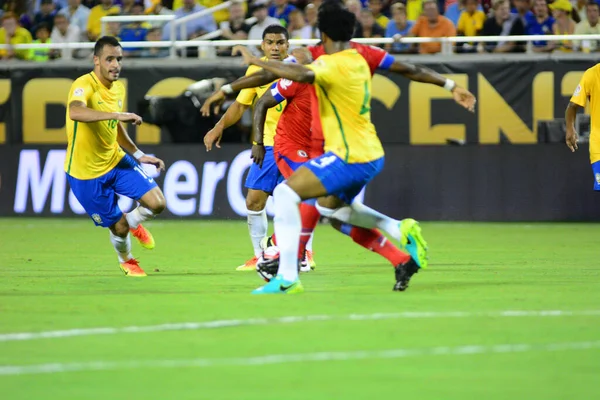 Brasil Enfrenta Haiti Durante Centenário Copa América Orlando Florida Camping — Fotografia de Stock