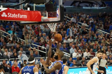 Orlando Magic, Philadelphia 76ers 'ı 13 Kasım 2019 Çarşamba günü Amway Center' da ağırlamaktadır. Fotoğraf: Marty Jean-Louis
