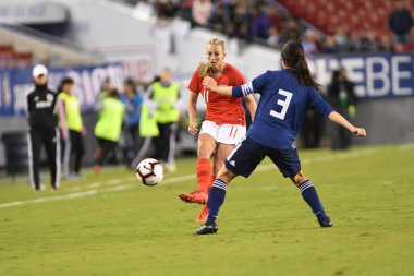 Japonya, İngiltere 'ye karşı Raymond James Stadyumu' nda 5 Mart 2019 'da Tampa Florida' da.  