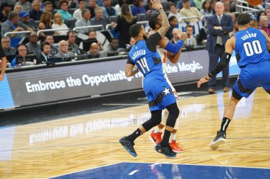Orlando Magic 30 Ekim 2019 Çarşamba günü Orlando Forida 'daki Amway Center' da New York Knicks 'e ev sahipliği yaptı..