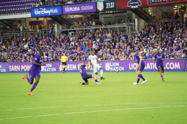 Orlando City SC, 19 Haziran 2019 Çarşamba günü Orlando 'daki Exploria Stadyumu' nda düzenlenen ABD Açık Kupası sırasında New England Devrimi 'ne ev sahipliği yaptı.
