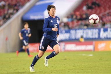 Japonya, İngiltere 'ye karşı Raymond James Stadyumu' nda 5 Mart 2019 'da Tampa Florida' da.  