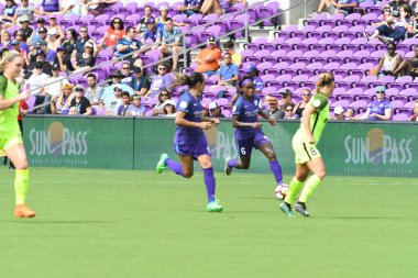 Orlando Pride 21 Temmuz 2018 'de Orlando Florida' daki Exploria Stadyumu 'nda Seattle Reign FC' ye ev sahipliği yapmaktadır. Fotoğraf: Marty Jean-Louis