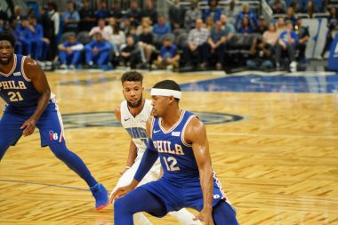 Orlando Magic 13 Ekim 2019 'da Florida, Orlando' daki Amway Center 'da Philadelphia 76ers' a ev sahipliği yaptı.. 