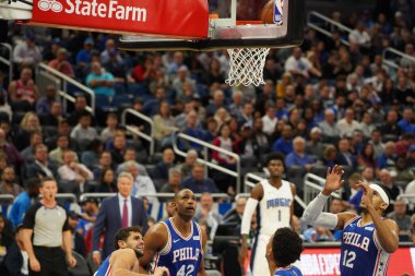 Orlando Magic, Philadelphia 76ers 'ı 13 Kasım 2019 Çarşamba günü Amway Center' da ağırlamaktadır. Fotoğraf: Marty Jean-Louis