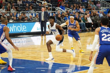 Orlando Magic, Philadelphia 76ers 'ı 13 Kasım 2019 Çarşamba günü Amway Center' da ağırlamaktadır. Fotoğraf: Marty Jean-Louis