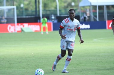 Toronto FC, 13 Temmuz 2020 tarihinde Orlando Florida 'daki ESPN Wild World of Sports' ta düzenlenen MLS Back Tournament sırasında D.C. United ile karşılaştı. Fotoğraf: Marty Jean-Louis