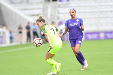 Orlando Pride 21 Temmuz 2018 'de Orlando Florida' daki Exploria Stadyumu 'nda Seattle Reign FC' ye ev sahipliği yapmaktadır. Fotoğraf: Marty Jean-Louis