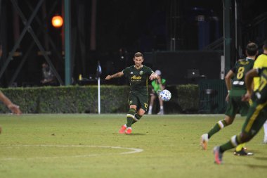 Los Angeles Galaksisi, 14 Temmuz 2020 'de Orlando Florida ABD' deki ESPN Vahşi Spor Dünyası 'nda düzenlenen MLS Sırt Turnuvası sırasında Portland Timbers ile karşı karşıya geldi.